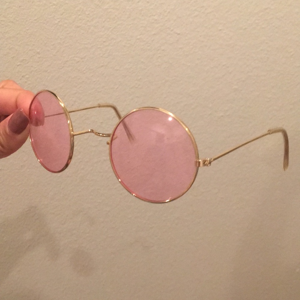 Pink hippie glasses